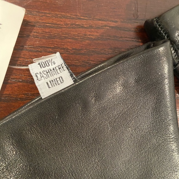 NWT Italian leather gloves with cashmere lining - Picture 6 of 9